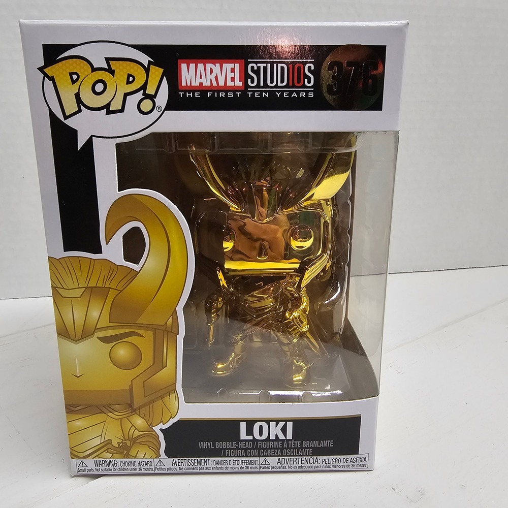 Funko Pop Marvel Studios 10 The First Ten Years Loki Gold Chrome 376 Figure